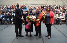 Foto de l'homenatge a l’home i la dona més grans de Reus