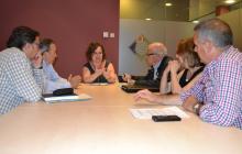 Foto de l'acte de signatura del conveni