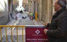 Foto de les obres al carrer del Galió