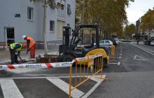 Foto de les obres del nou carril bici