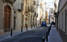 Foto del carrer de la Victòria reobert al trànsit