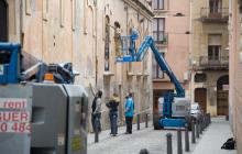 Imatge intervenció street gallery carrer Pere Òdena Festival art urbà Llambordes Reus 2017