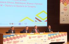 Imatge de l'acte d'inauguració del XVIè Congrés d'Arxivística de Catalunya aquest dijous a Fira Reus