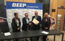 Imatge acte presentació exposició col·lecció Beep Art Electrònic a Reus 