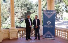 Sergi Novo, Clúster Manager i Carles Prats, regidor d'Empresa i Ocupació a les instal·lacions de Mas Carandell