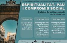 Cartell del Cicle Espiritualitat, pau i compromís social a la Biblioteca Xavier Amorós