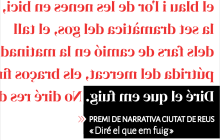 Premi de narrativa Ciutat de Reus Diré el que em fuig