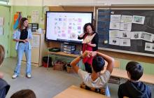 Taller «Desplaçades. Les escoles tenim els braços oberts» a l'Escola La Vitxeta