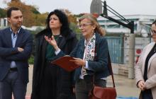 Lectura del manifest de les Ciutats Educadores a l'Escola Els Ganxets
