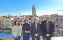 El regidor de Salut i Esports amb representants de la Volta i presidenta Diputació