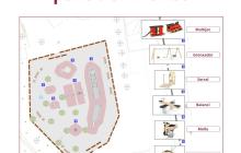 Plànol del projecte de renovació dels jocs infantils del parc del Trenet