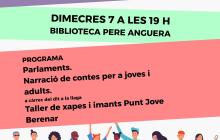 Cartell inauguració Punt Jove a la Pere Anguera