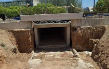 Obres de construcció de l'estació de Bellissens