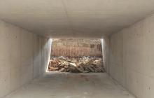 Obres de construcció de l'estació de Bellissens