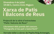 Cartell de la presentació de la Xarxa de Patis i Balcons de Reus
