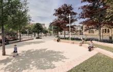 Projecte de reurbanització de la zona verda davant la Biblioteca Central Xavier Amorós. Signar: GYS ARQUITECTURA