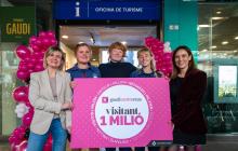 Rebuda de les visitants 1 milió del Gaudí Centre