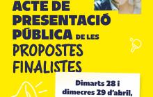 Cartell de la Presentació pública de projectes dels Pressupostos Participatius