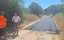Regidor Rubio visita les obres d'arranjament al camí de la Sena