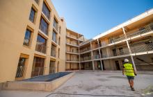 Visita d'obres a la promoció d'habitatge assequible de la Riera