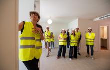 Visita d'obres a la promoció d'habitatge assequible de la Riera