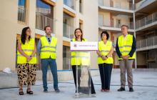 Visita d'obres a la promoció d'habitatge assequible de la Riera