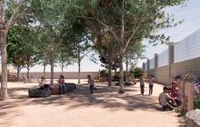 Imatge virtual del projecte de naturalització del pati de l'escola Eduard Toda