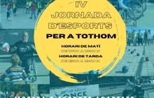 Cartell de la IV Jornada Inclusiva d’Esports per a Tothom