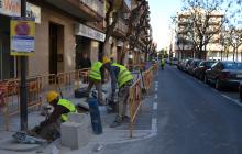 Obres voreres carrer Pau Font de Rubinat