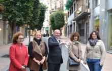 Roda de premsa de la conversió del raval de Santa Anna en zona de vianants