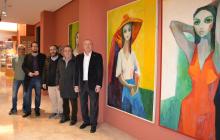 Els alcaldes de Reus i Montblanc a l'exposició de Maties Palau