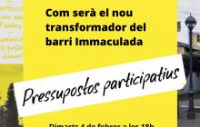 Cartell sessió informativa tranformador barri Immaculada