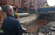 Accident laboral a l'avinguda del President Macià