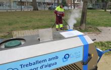 Màquina de vapor per eliminar males herbes