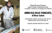 Invitació a la inauguració de l'exposició d'Àlvar Calvet
