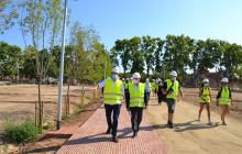 Visita d'obres al passeig de la Boca de la Mina i el Parc de les Olors