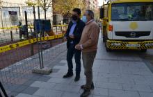 Obres a l'àrea de jocs infantils de l'avinguda del Carrilet