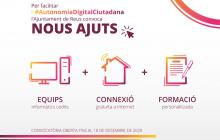 Imatge dels ajuts per a la connexió a Internet i cessió d’equips informàtics per impulsar l’autonomia digital ciutadana