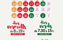 Cartell nous horaris Mercat campanya de Nadal