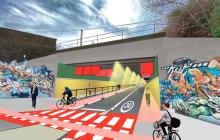 Imatge virtual del projecte de la millora del pont del barri Gaudí