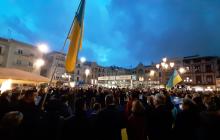 Concentració contra la guerra a Ucraïna