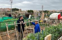 Horts Urbans Sol i Vista amb el regidor Òscar Subirats