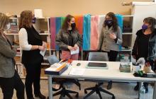 Visita de la consellera d'Igualtat i Feminisme, Tània Verge al Casal de les Dones