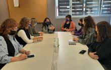 Visita de la consellera d'Igualtat i Feminisme, Tània Verge al Casal de les Dones