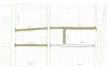 Plànol del projecte de reforma dels carrers de Ramis, Canal i Tetuan