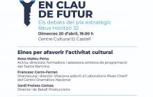 Cartell Eines per afavorir l'activitat cultural - Debats Reus Hortizó 32