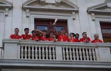 Recepció institucional al juvenil d'hoquei del Reus Deportiu