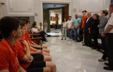 Recepció institucional al juvenil d'hoquei del Reus Deportiu