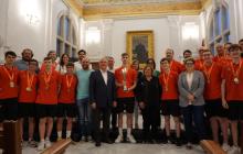 Recepció institucional al juvenil d'hoquei del Reus Deportiu