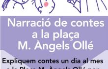 Cartell contes a la plaça Àngels Ollé Boca de la Mina